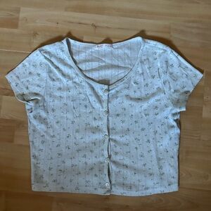 Large ROMWE flower print tshirt
